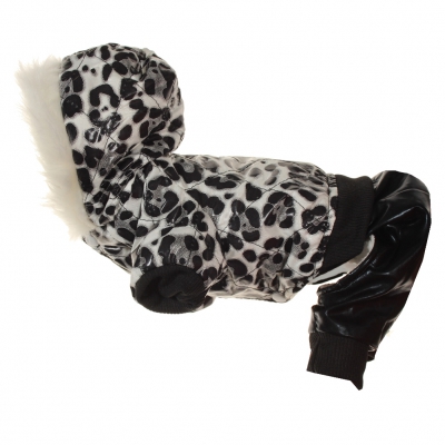 Hunde Jacke Mantel Winter Weste Hundebekleidung Leoparden Look - 1