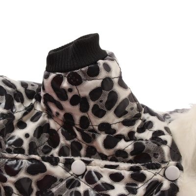 Hunde Jacke Mantel Winter Weste Hundebekleidung Leoparden Look - 4