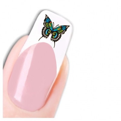 Nagel Sticker Nail Art Tattoo Bunter Schmetterling Aufkleber Neu! - 1