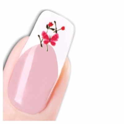 Nagel Sticker Nail Art Tattoo Schmetterling Blümchen Aufkleber Neu! - 1