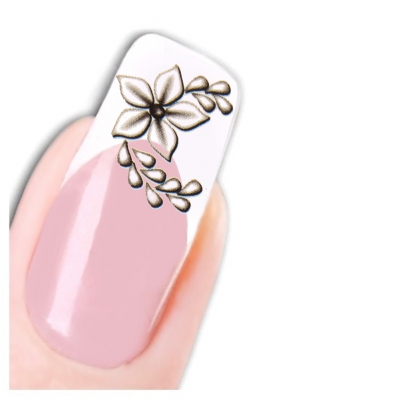 Nagel Sticker Tattoo Nail Art Blume Aufkleber Neu! - 1