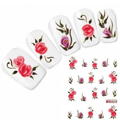 Tattoo Nail Art Blume Aufkleber Flower Nagel Sticker Neu!