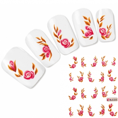 Tattoo Nail Art Blume Aufkleber Nagel Sticker Neu!