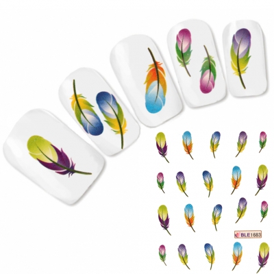 Tattoo Nail Art Feder Aufkleber Nagel Sticker Neu!