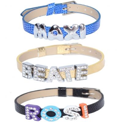 Armband (Breit) Schwarz Silber 8 Stück - 2