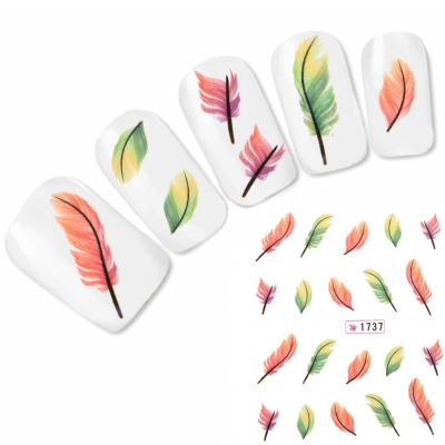 Tattoo Nail Art Feder Aufkleber Nagel Sticker Neu!