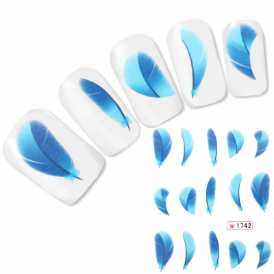 Tattoo Nail Art Feder Aufkleber Nagel Sticker Neu!