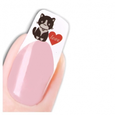 Tattoo Nail Art Süße Katze Aufkleber Nagel Sticker Neu! - 1