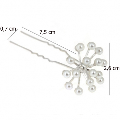 2 Strass Perlen Haarnadeln Braut Kommunion Hochzeit Blumen Haarschmuck Modell 1 - 4