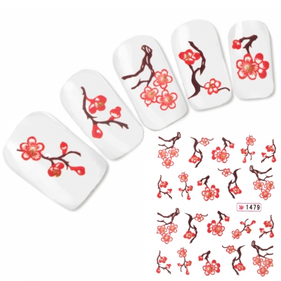 Tattoo Nail Art Kirschblüten Aufkleber Nagel Sticker Neu!