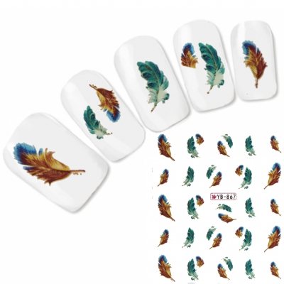 Tattoo Nail Art Feder Aufkleber Nagel Sticker Neu!