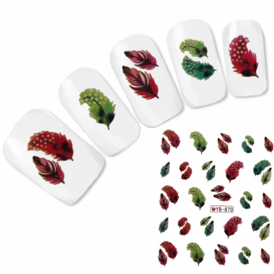 Tattoo Nail Art Feder Aufkleber Nagel Sticker Neu!