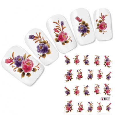 Tattoo Nail Art Blume Aufkleber Nagel Sticker Neu!