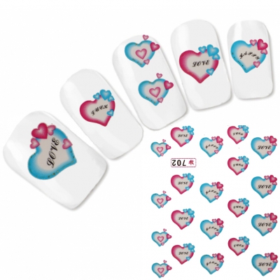 Tattoo Nail Art Herz Aufkleber Nagel Sticker Neu!