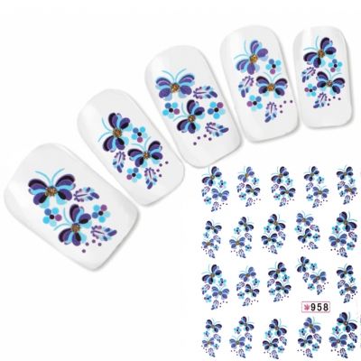 Tattoo Nail Art Blume Aufkleber Nagel Sticker Neu!