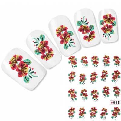Tattoo Nail Art Blume Aufkleber Nagel Sticker Neu!