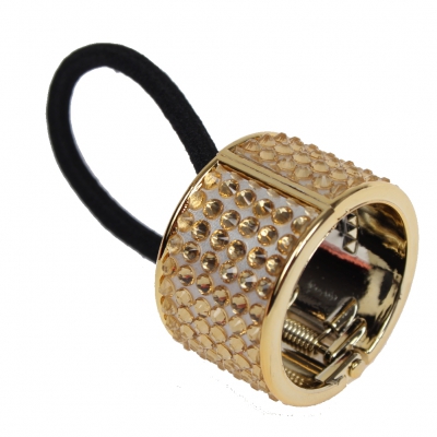 Schöner Haarring mit Strass Gold - 1