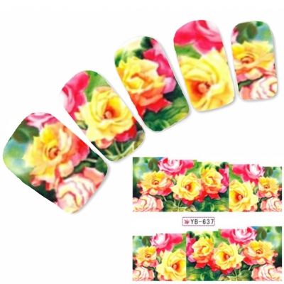 Tattoo Nail Art Aufkleber Blumen Nagel Sticker Neu!