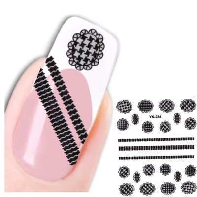 3D Nagel Sticker Nail Art Medaillon Aufkleber Neu