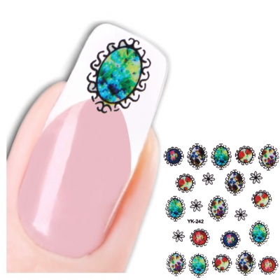 3D Nagel Sticker Nail Art Medaillon Aufkleber Neu