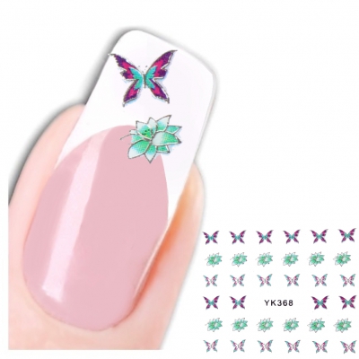 3D Nagel Sticker Nail Art Schmetterling Aufkleber Neu