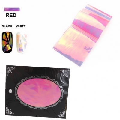 Tattoo Nail Art Nagelfolie Nagel Hologrmam Broken Glass Alle 4 Farben - 3