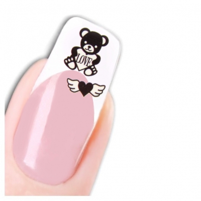 Tattoo Nail Art Herz Love Aufkleber Nagel Sticker - 1