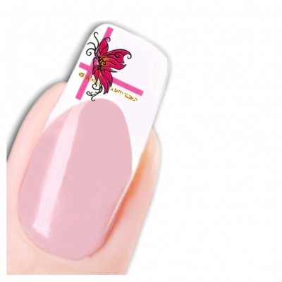 Tattoo Nail Art Herz Schmetterlinge Aufkleber Nagel Sticker - 1