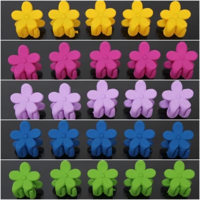 5 x Mini Haarklammern Claw gelb - 1