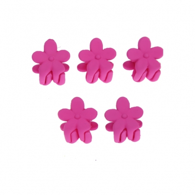 5 x Mini Haarklammern Claw gelb - 4