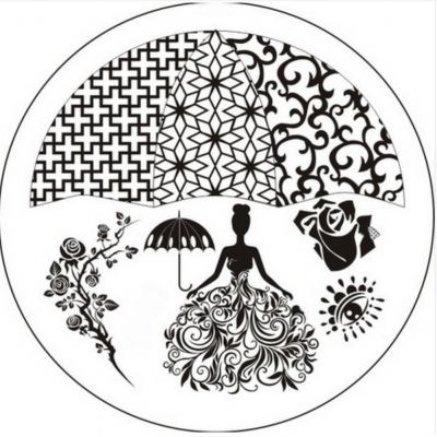 Nail Art Fashion Prinzessin Blumen Nagelstempel Plates