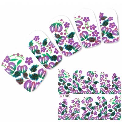 Tattoo Nail Art Blumen Aufkleber Nagel Sticker