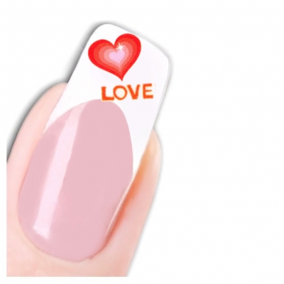 Tattoo Nail Art Herz Aufkleber Nagel Sticker - 1