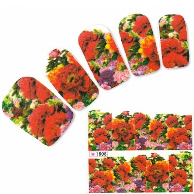 Tattoo Nail Art Blumen Aufkleber Nagel Sticker