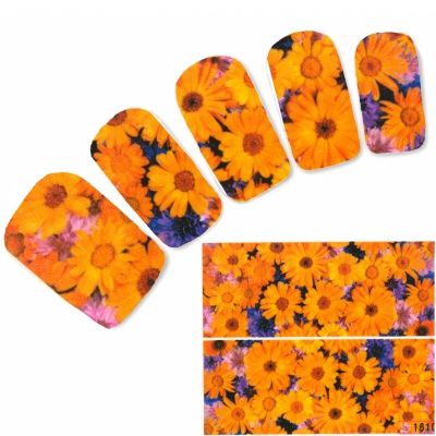Tattoo Nail Art Blumen Aufkleber Nagel Sticker