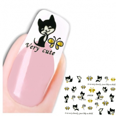 3D Nagel Sticker Nail Art Katze Aufkleber