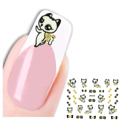 3D Nagel Sticker Nail Art Katze Aufkleber