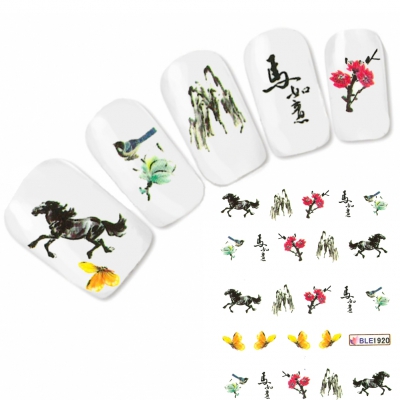 Tattoo Nail Art Japan Pferd Aufkleber Nagel Sticker