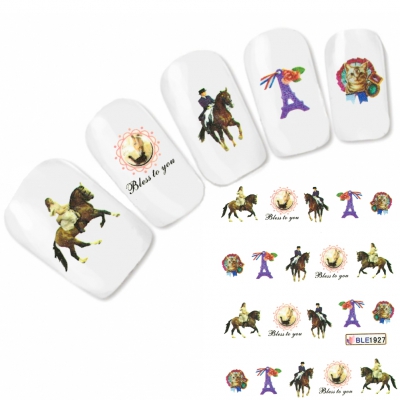 Tattoo Nail Art Pferd Aufkleber Nagel Sticker
