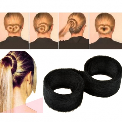 Frisurenhilfe Knotenrolle für Dutt in Schwarz