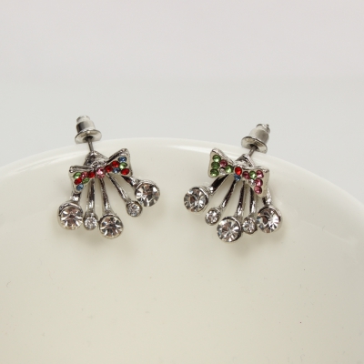 Schöne Schleifen Ohrringe in der Farbe Silber - Silber