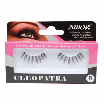 1 Paar Aibor Echthaar Wimpern Falsche Eyelashes Wimpernverlängerung Modell 8 - Modell 8