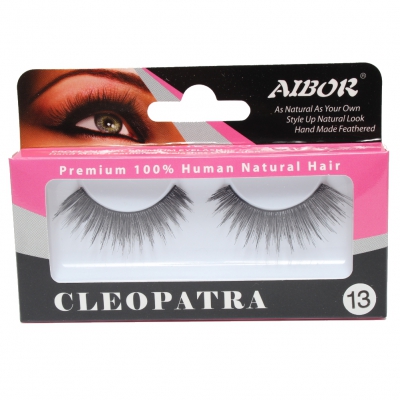 1 Paar Aibor Echthaar Wimpern Falsche Eyelashes Wimpernverlängerung Modell 13 - Modell 13