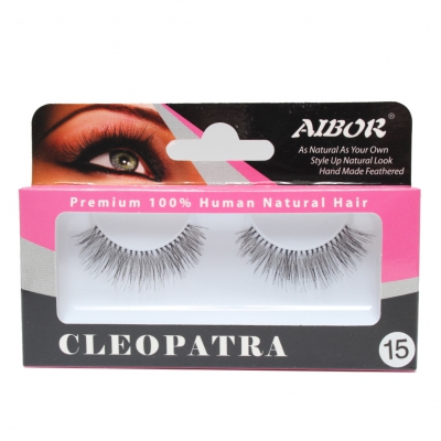 1 Paar Aibor Echthaar Wimpern Falsche Eyelashes Wimpernverlängerung Modell 15 - Modell 15