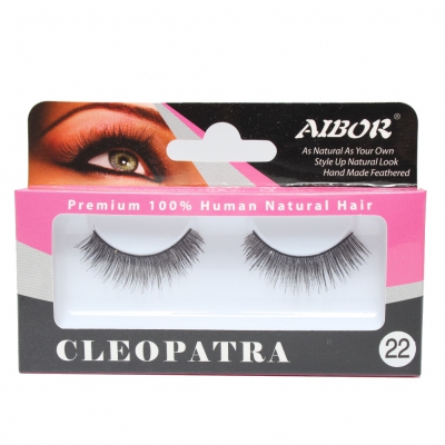 1 Paar Aibor Echthaar Wimpern Falsche Eyelashes Wimpernverlängerung Modell 22