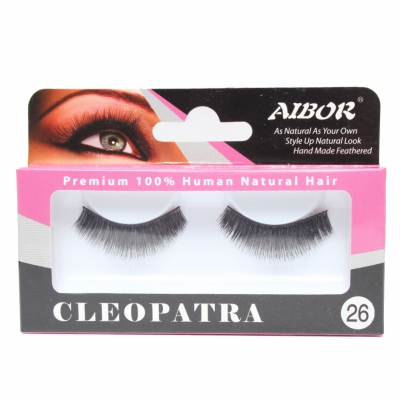 1 Paar Aibor Echthaar Wimpern Falsche Eyelashes Wimpernverlängerung Modell 26 - Modell 26