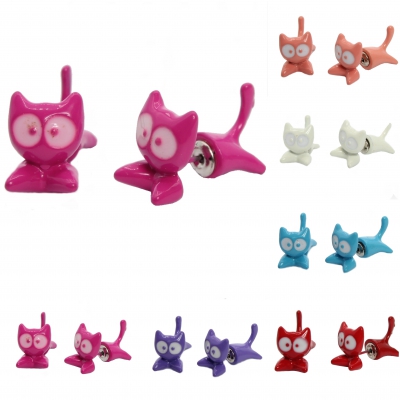 3D Katzen Ohrstecker Ohrringe