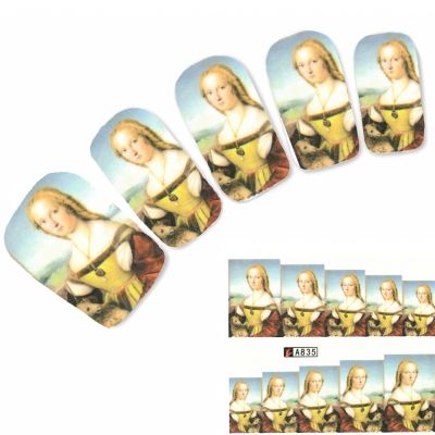 Tattoo Nail Gemälde Kunstwerk Portrait Aufkleber Nagel Sticker