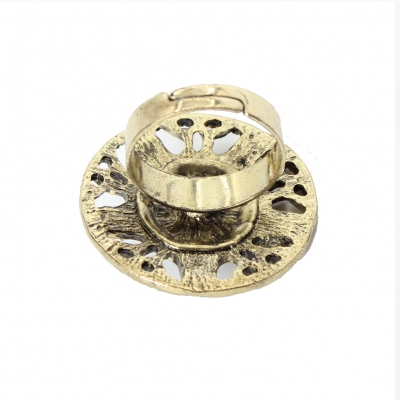 Edelstahl Ring Strass One Size Schwarz - 5