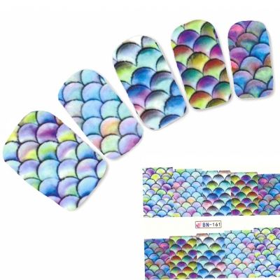 Tattoo Nail Art Fischhaut Muster Schuppen Aufkleber Nagel Sticker